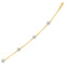 14k Yellow Gold Bracelet with Crystal Studded Ball Stations